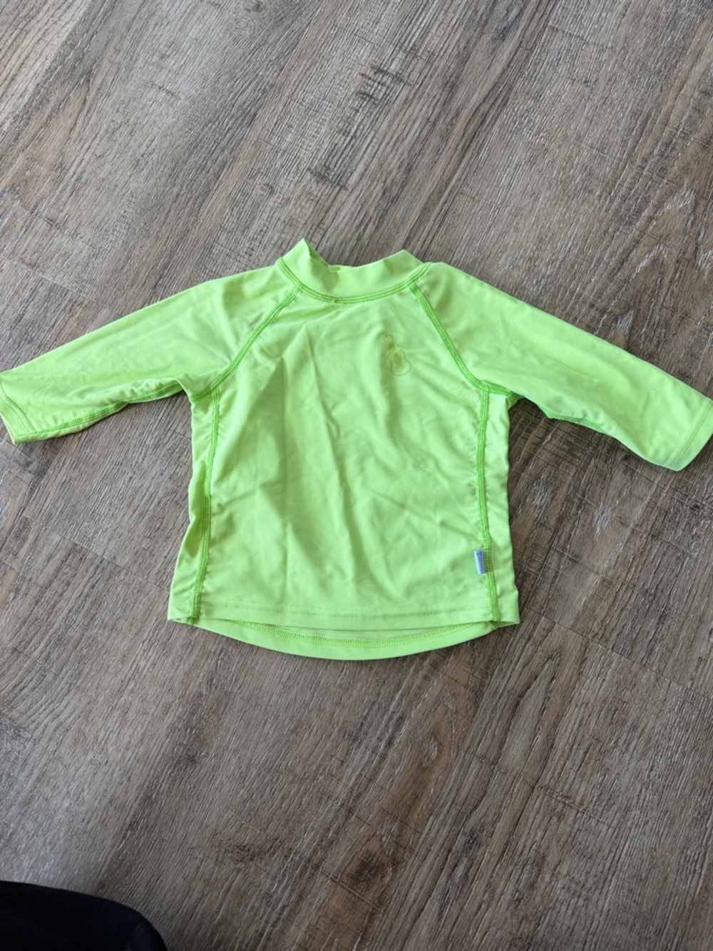 i play. Neon Lime Long-Sleeve Rashguard Swim Top